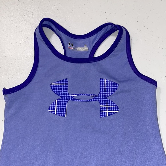 Under Armour UA Toddler Girl Purple Logo Summer Tank Top Size 2t - Picture 2 of 6